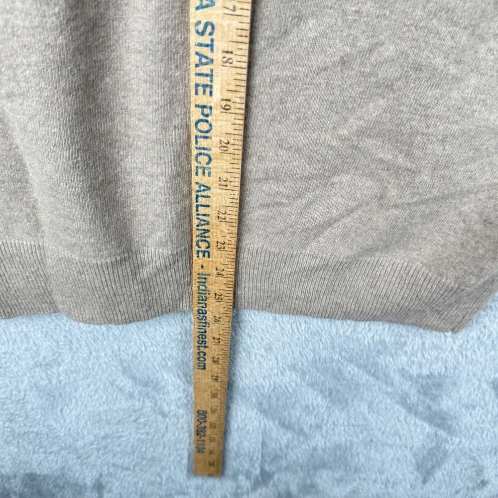 J.Crew Rabbit Hair Sweater Mens M Taupe Luxury V-Neck‎ Preppy Closet Staple